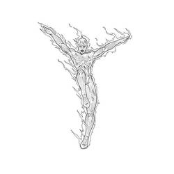 Coloring pages: The Human Torch - Free Printable Coloring Pages