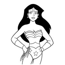 Coloring page: Wonder Woman (Superheroes and Supervillains) #74545 - Free Printable Coloring Pages