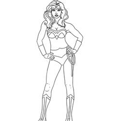 Coloring page: Wonder Woman (Superheroes and Supervillains) #74548 - Free Printable Coloring Pages