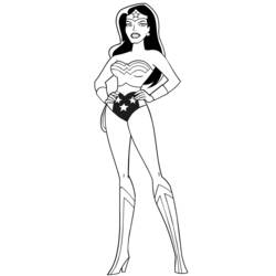 Coloring page: Wonder Woman (Superheroes and Supervillains) #74550 - Free Printable Coloring Pages