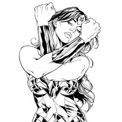 Coloring page: Wonder Woman (Superheroes and Supervillains) #74574 - Free Printable Coloring Pages