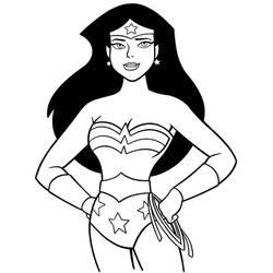Coloring page: Wonder Woman (Superheroes and Supervillains) #74582 - Free Printable Coloring Pages