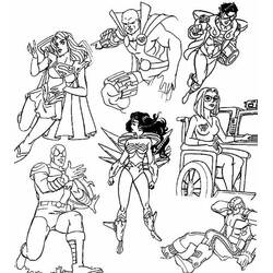 Coloring page: Wonder Woman (Superheroes and Supervillains) #74585 - Free Printable Coloring Pages