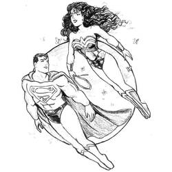 Coloring page: Wonder Woman (Superheroes and Supervillains) #74644 - Free Printable Coloring Pages