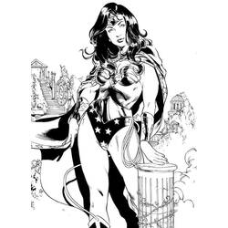 Coloring page: Wonder Woman (Superheroes and Supervillains) #74646 - Free Printable Coloring Pages