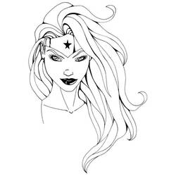 Coloring page: Wonder Woman (Superheroes and Supervillains) #74653 - Free Printable Coloring Pages