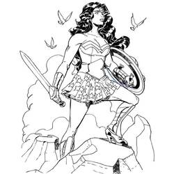 Coloring page: Wonder Woman (Superheroes and Supervillains) #74655 - Free Printable Coloring Pages