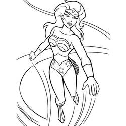Coloring page: Wonder Woman (Superheroes and Supervillains) #74659 - Free Printable Coloring Pages