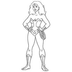 Coloring page: Wonder Woman (Superheroes and Supervillains) #74673 - Free Printable Coloring Pages