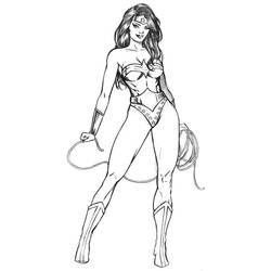 Coloring page: Wonder Woman (Superheroes and Supervillains) #74679 - Free Printable Coloring Pages