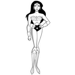 Coloring page: Wonder Woman (Superheroes and Supervillains) #74718 - Free Printable Coloring Pages