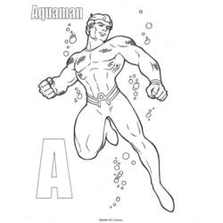 Coloring page: Aquaman (Superheroes) #85165 - Printable coloring pages