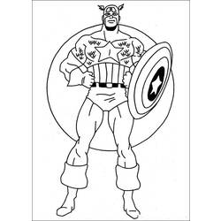 Coloring page: Captain America (Superheroes) #76565 - Free Printable Coloring Pages
