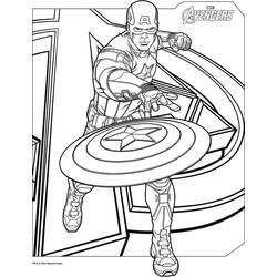 Coloring page: Captain America (Superheroes) #76571 - Free Printable Coloring Pages