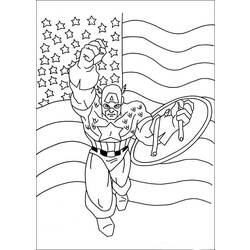 Coloring page: Captain America (Superheroes) #76573 - Free Printable Coloring Pages