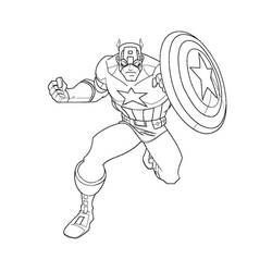 Coloring page: Captain America (Superheroes) #76577 - Printable coloring pages