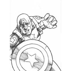 Coloring page: Captain America (Superheroes) #76579 - Free Printable Coloring Pages