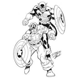 Coloring page: Captain America (Superheroes) #76581 - Free Printable Coloring Pages