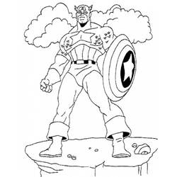 Coloring page: Captain America (Superheroes) #76585 - Free Printable Coloring Pages