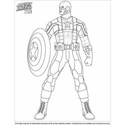 Coloring page: Captain America (Superheroes) #76590 - Printable coloring pages