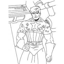 Coloring page: Captain America (Superheroes) #76592 - Free Printable Coloring Pages