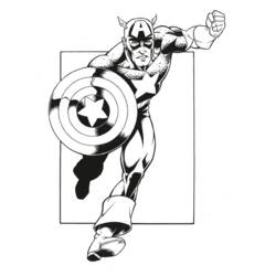 Coloring page: Captain America (Superheroes) #76593 - Free Printable Coloring Pages