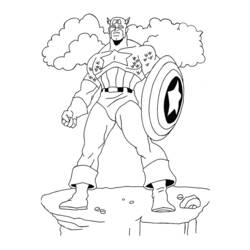 Coloring page: Captain America (Superheroes) #76595 - Free Printable Coloring Pages