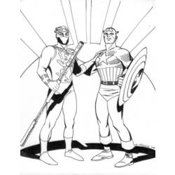 Coloring page: Captain America (Superheroes) #76599 - Free Printable Coloring Pages