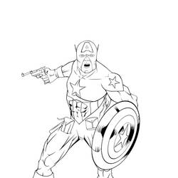 Coloring page: Captain America (Superheroes) #76602 - Free Printable Coloring Pages