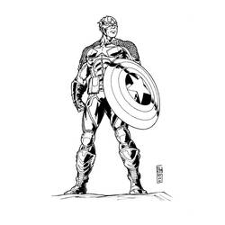 Coloring page: Captain America (Superheroes) #76608 - Printable coloring pages