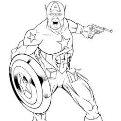 Coloring page: Captain America (Superheroes) #76609 - Free Printable Coloring Pages