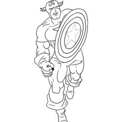 Coloring page: Captain America (Superheroes) #76611 - Free Printable Coloring Pages