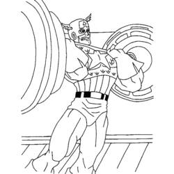 Coloring page: Captain America (Superheroes) #76617 - Free Printable Coloring Pages