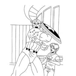 Coloring page: Captain America (Superheroes) #76631 - Free Printable Coloring Pages
