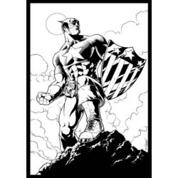 Coloring page: Captain America (Superheroes) #76637 - Free Printable Coloring Pages