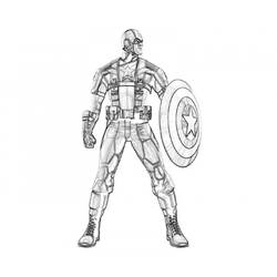Coloring page: Captain America (Superheroes) #76640 - Free Printable Coloring Pages