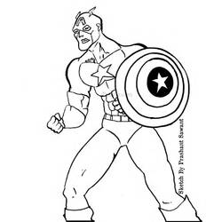 Coloring page: Captain America (Superheroes) #76642 - Free Printable Coloring Pages