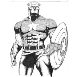 Coloring page: Captain America (Superheroes) #76652 - Free Printable Coloring Pages