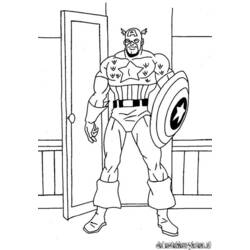 Coloring page: Captain America (Superheroes) #76663 - Free Printable Coloring Pages