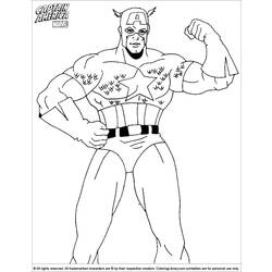 Coloring page: Captain America (Superheroes) #76678 - Free Printable Coloring Pages