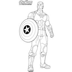 Coloring page: Captain America (Superheroes) #76680 - Printable coloring pages
