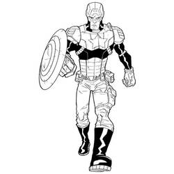 Coloring page: Captain America (Superheroes) #76700 - Free Printable Coloring Pages
