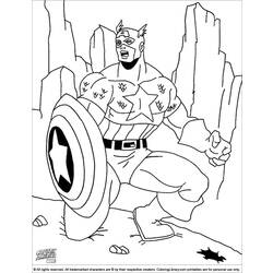 Coloring page: Captain America (Superheroes) #76706 - Free Printable Coloring Pages