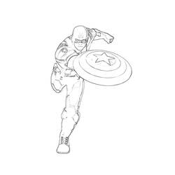 Coloring page: Captain America (Superheroes) #76712 - Printable coloring pages