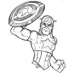 Coloring page: Captain America (Superheroes) #76717 - Free Printable Coloring Pages