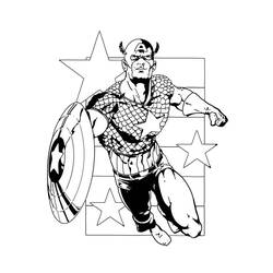 Coloring page: Captain America (Superheroes) #76720 - Free Printable Coloring Pages
