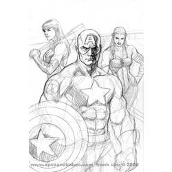 Coloring page: Captain America (Superheroes) #76721 - Free Printable Coloring Pages