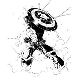 Coloring page: Captain America (Superheroes) #76746 - Free Printable Coloring Pages