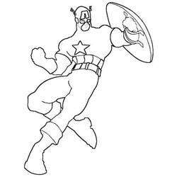 Coloring page: Captain America (Superheroes) #76755 - Free Printable Coloring Pages