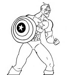 Coloring page: Captain America (Superheroes) #76760 - Free Printable Coloring Pages
